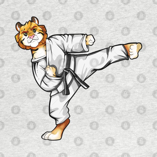 Cartoon Tiger does Tang Soo Do by Modern Medieval Design